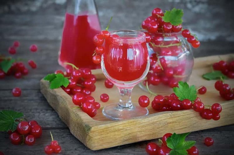 Быстрый ликер из красной смородины