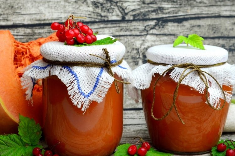 Джем из тыквы с калиной