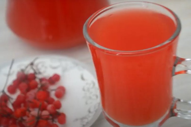 Компот из калины и яблок без стерилизации