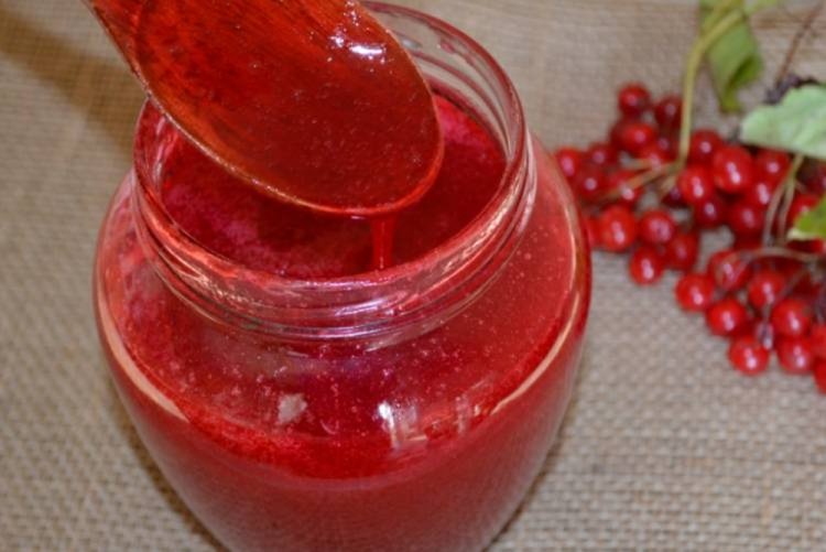 Калина с сахаром на зиму без варки