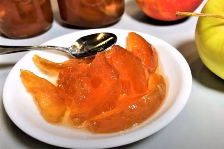 Варенье из яблок дольками с лимонной цедрой