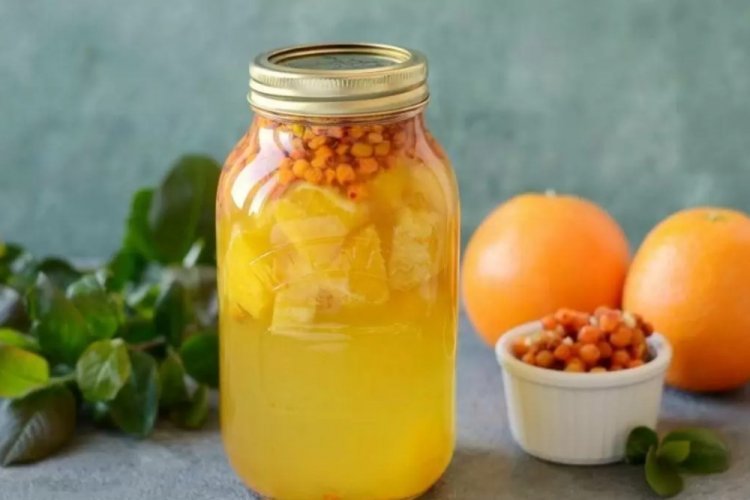 Компот из облепихи и апельсина на зиму