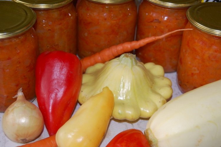 Икра из патиссонов и кабачков на зиму