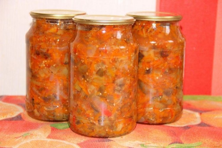 Лечо с огурцами и шампиньонами на зиму