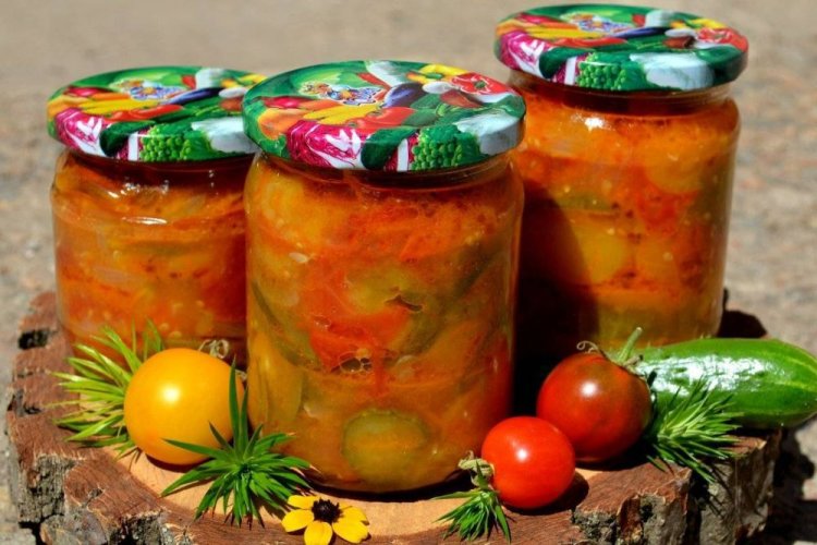 Лечо с огурцами без стерилизации