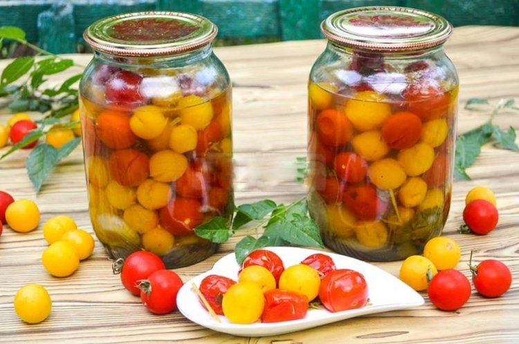 Помидоры с алычой на зиму