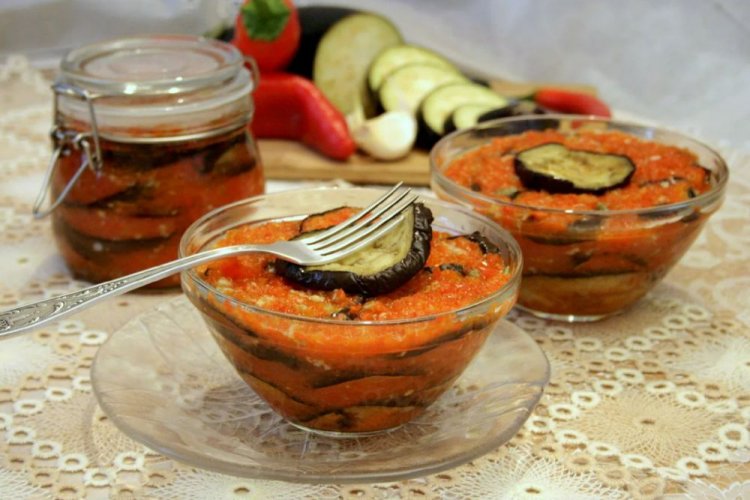 Острые баклажаны в аджике по-грузински