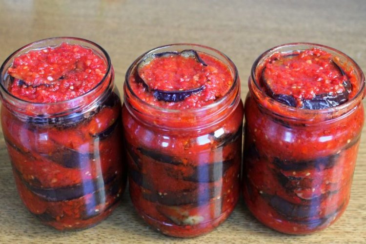 Баклажаны по-грузински в густой томатной заливке на зиму