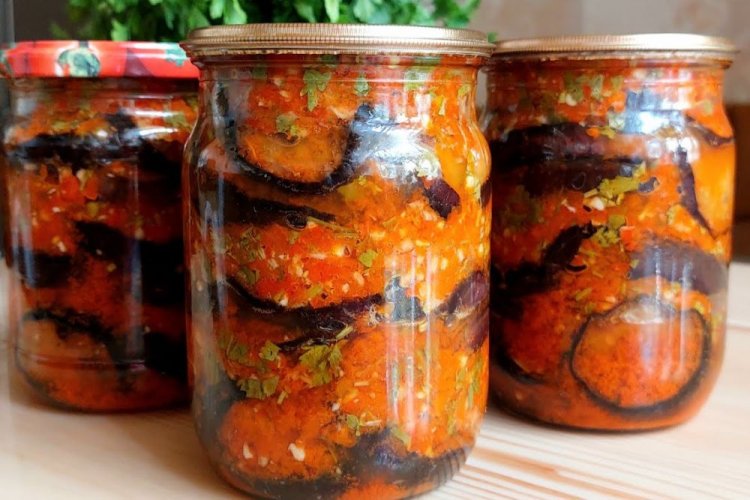 Жареные баклажаны по-грузински в остром соусе