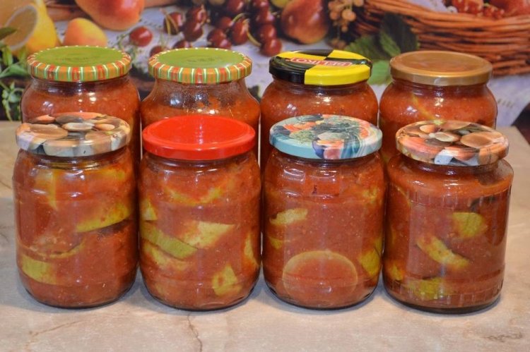 Жареные кабачки с аджикой