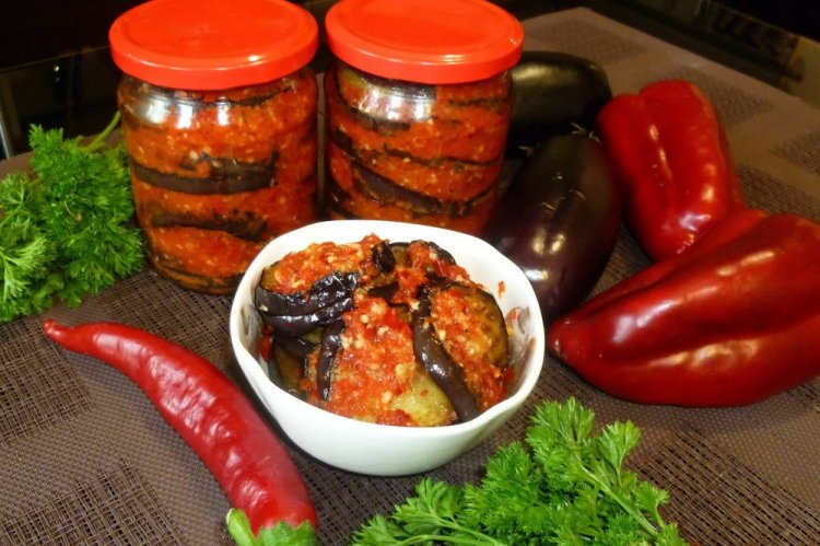Острые жареные баклажаны «Огонек» на зиму