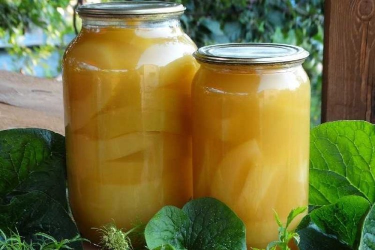 Компот из кабачков в ананасовом соке