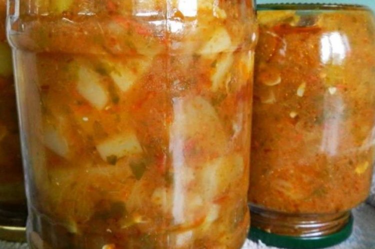 Салат «Юрча» из кабачков и патиссонов на зиму