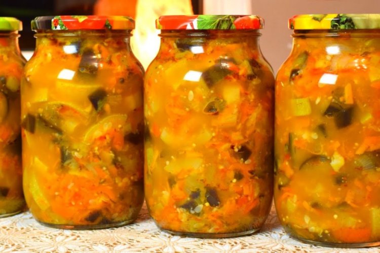 «Юрча» из кабачков с баклажанами на зиму