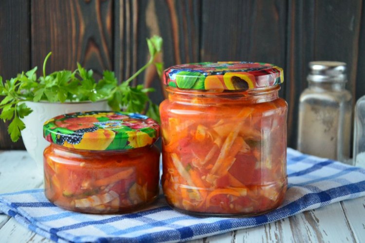 Кубанский салат на зиму – классический рецепт