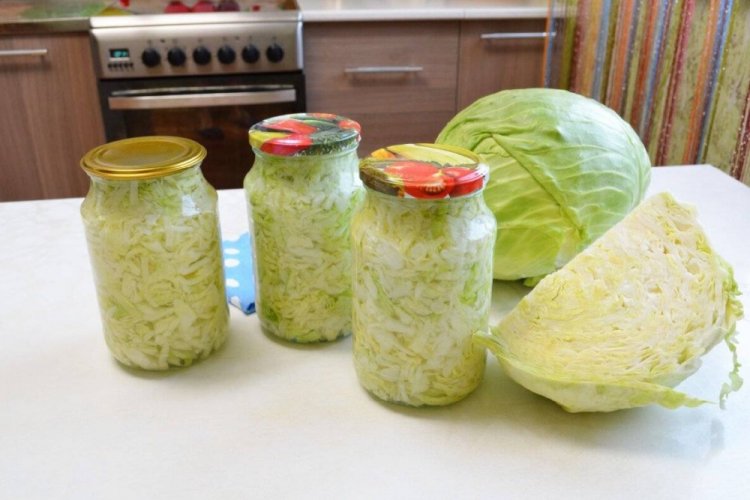 Салат из патиссонов с капустой на зиму