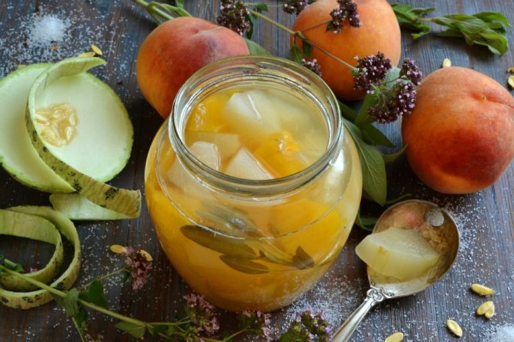 Варенье из дыни и персиков на зиму