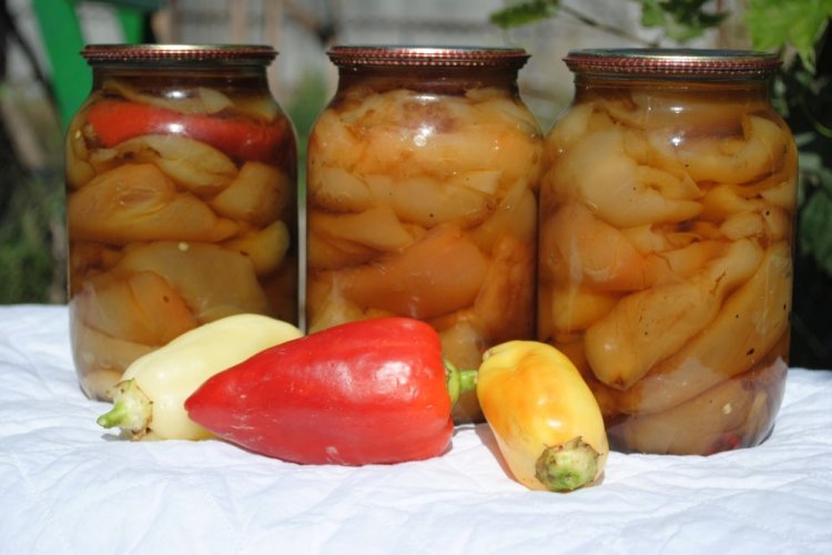 Жареный болгарский перец без серединок на зиму
