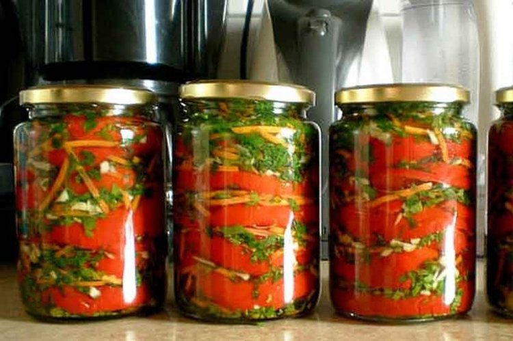 Жареный болгарский перец с морковью на зиму