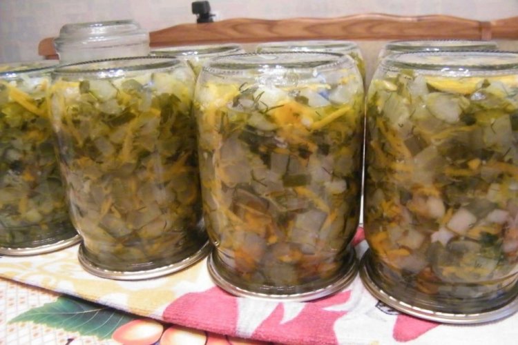 Солянка с огурцами на зиму