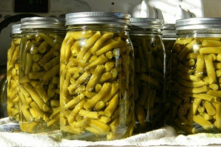 Салат из спаржевой фасоли с луком и чесноком на зиму