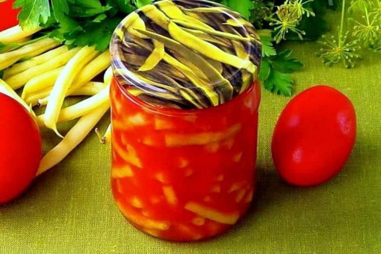 Стручковая фасоль в томате на зиму