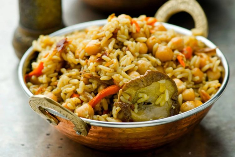 Вегетарианский плов на костре