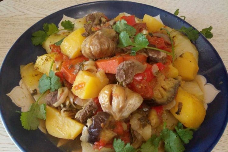 Дымляма с капустой в афганском казане