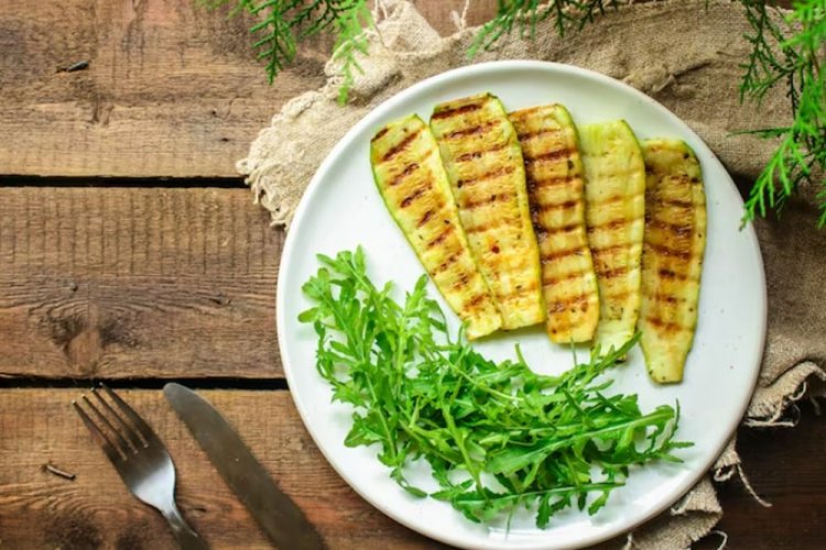 Кабачки на гриле, маринованные в горчице