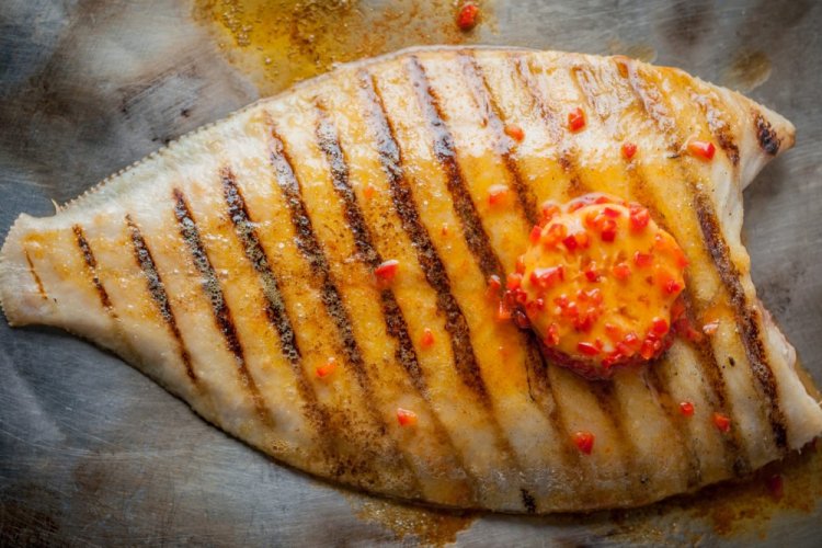 Камбала на гриле