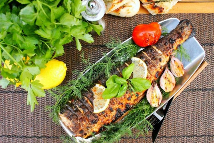 Щука на гриле