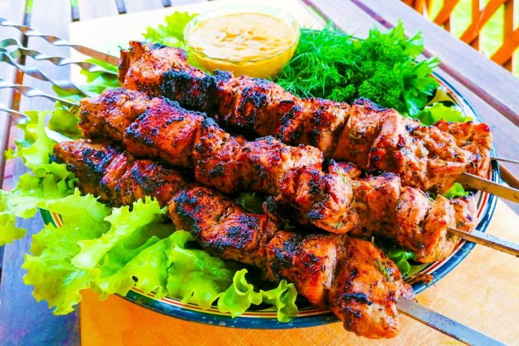 Шашлык из баранины в маринаде из горчицы и меда