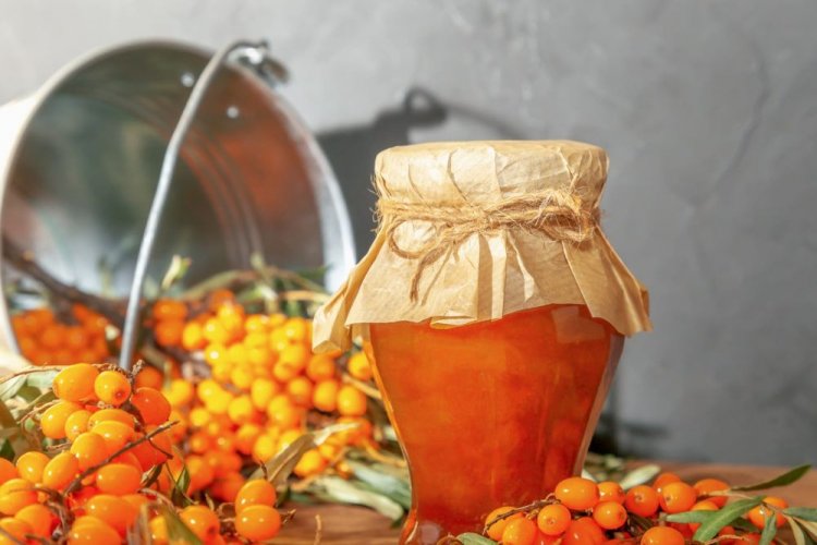Янтарное варенье из облепихи с апельсиновым соком