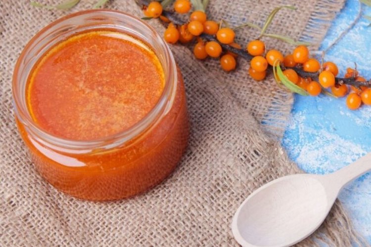 Янтарное варенье из облепихи со стерилизацией