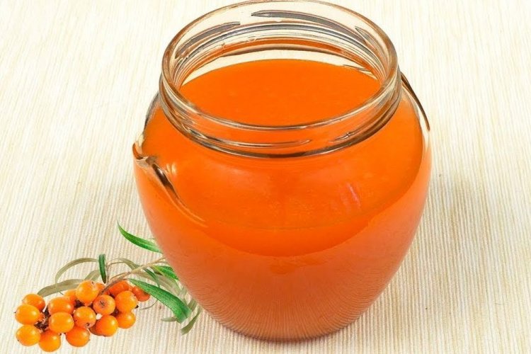 Янтарное варенье из облепихи с желатином на зиму