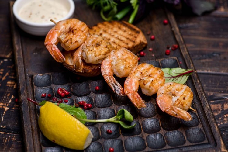 Креветки в пиве на гриле