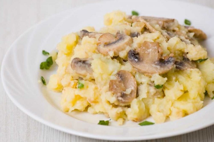 Постное картофельное пюре с шампиньонами