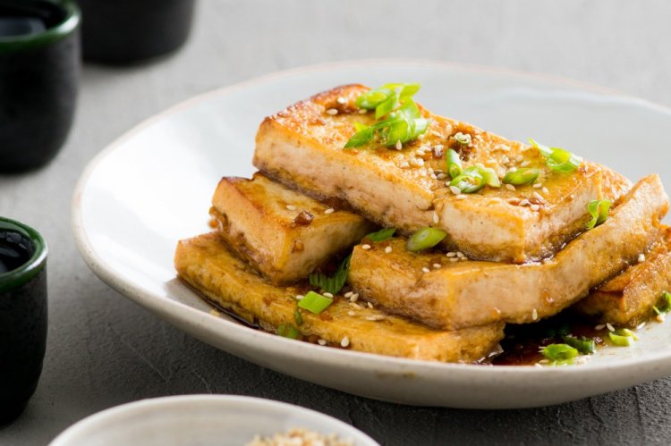 Запеченный тофу в соевом соусе