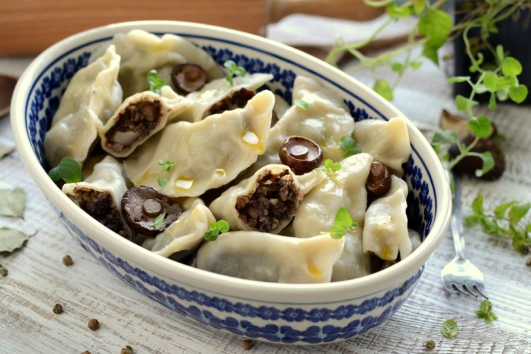 Начинка с фасолью и грибами