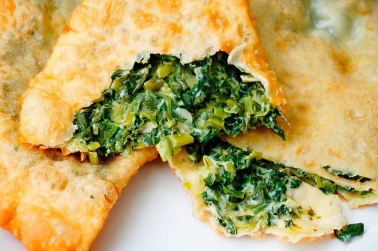Начинка для чебуреков со шпинатом и зеленью