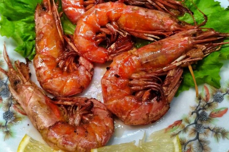 Лангустины в соевом соусе на мангале