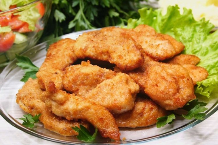 Курица в миндальном кляре