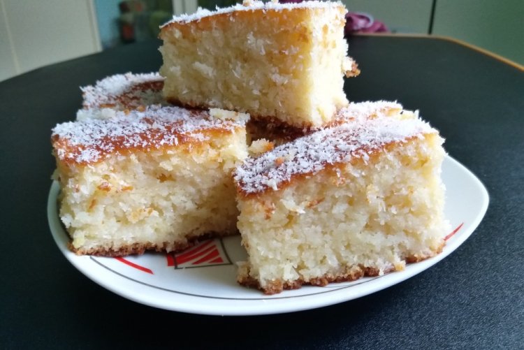 Кокосовый пирог на сковороде