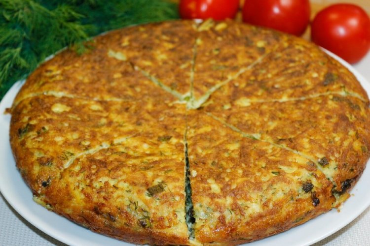 Пирог с капустой на сковороде