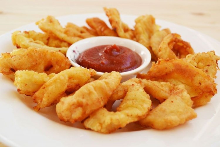 Кальмары в пышном кляре