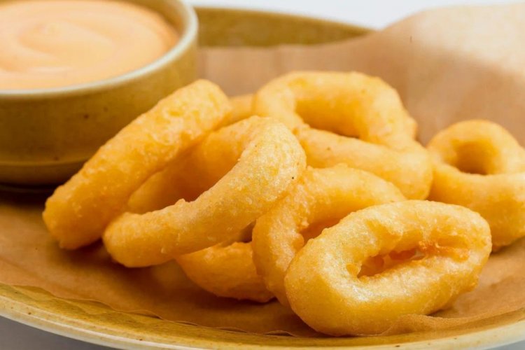 Кальмары в кляре из сметаны и горчицы