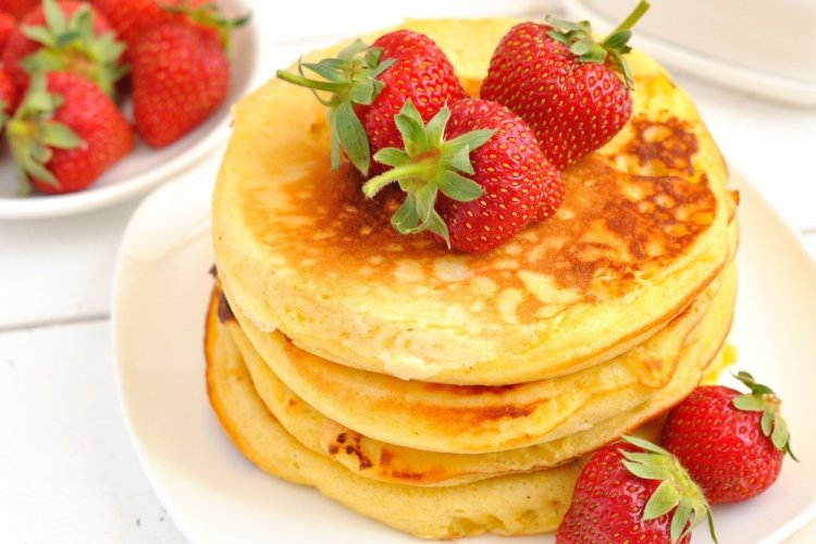 Панкейки на кефире и кукурузной муке