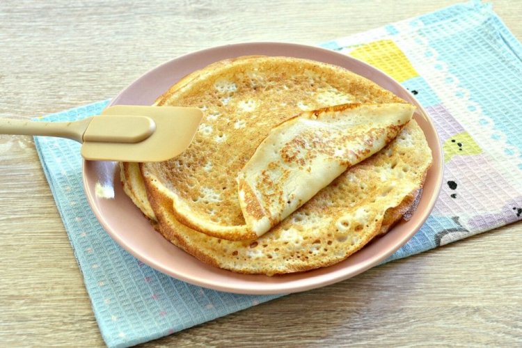 Дрожжевые блины без яиц
