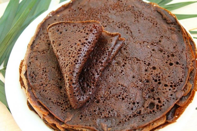 Шоколадные дрожжевые блины