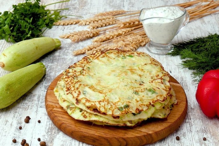 Кабачковые блины на кефире